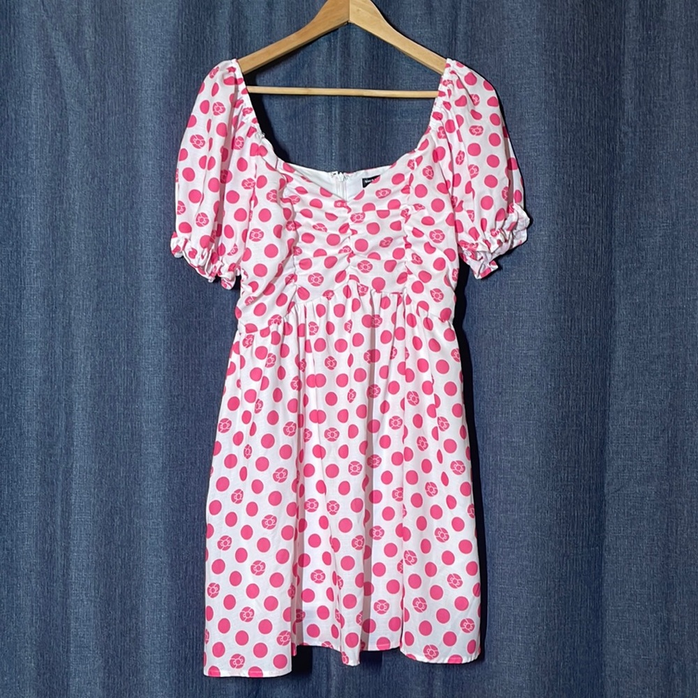 SHEIN X HELLO KITTY Polkadot Dress.